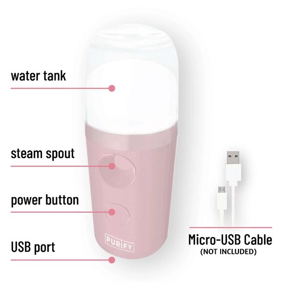 Mini Nano Rechargeable Facial Mist Steamer by Purify - Picture 3 of 4